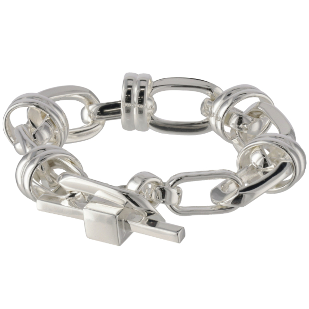 Saint Laurent(サンローラン)のサンローラン/SAINT LAURENT ブレスレット メンズ DECO RING BRACELET チェーンブレスレット ARGENT BRILLANT 753272-Y1500-8117 _0410ff メンズのアクセサリー(ブレスレット)の商品写真