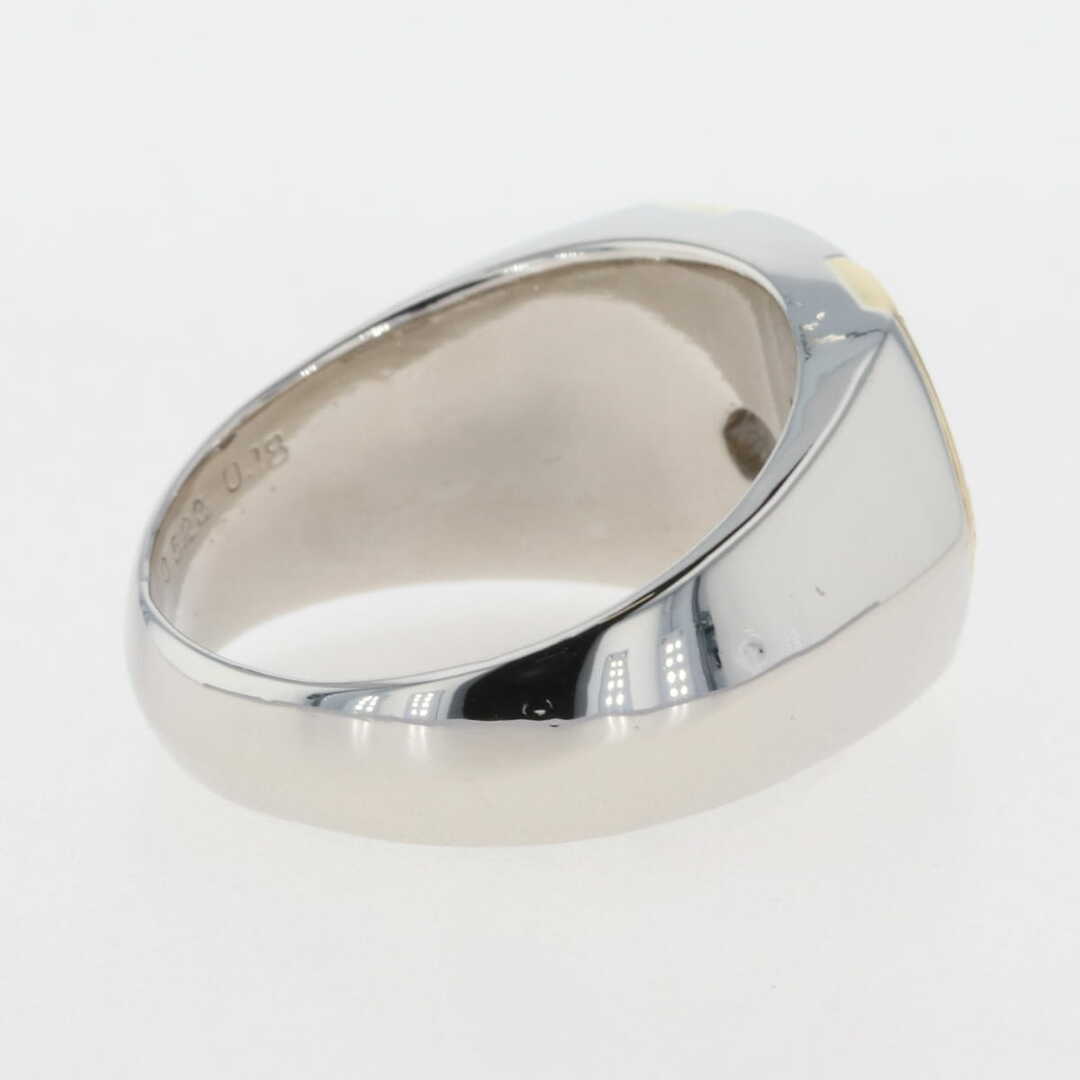 ダイヤモンド デザインリング 22号 Pt900 【中古】 メンズのアクセサリー(リング(指輪))の商品写真