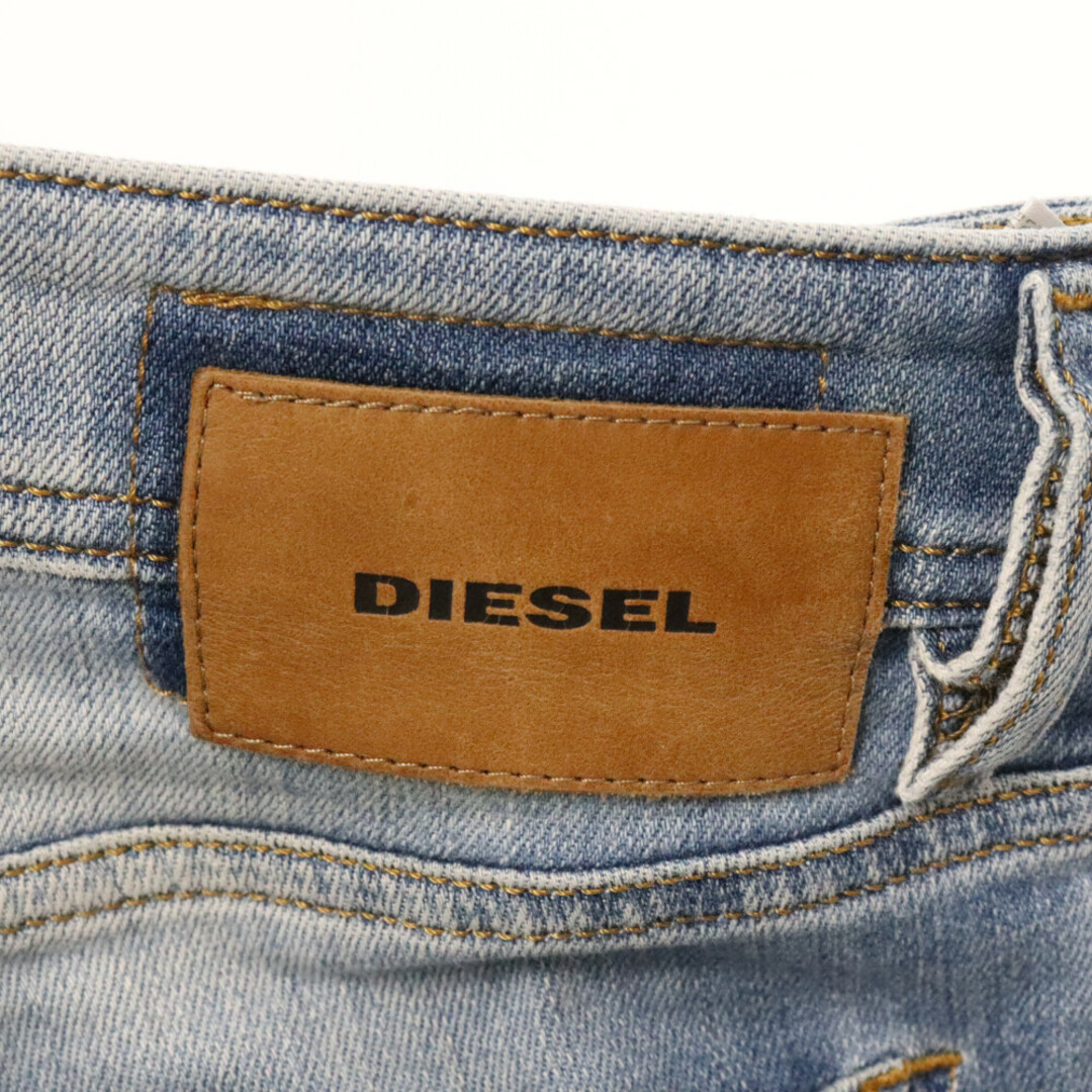 DIESEL(ディーゼル)のDIESEL ディーゼル SLEENKER ダメージ加工 スキニーデニムパンツ ライトブルー メンズのパンツ(デニム/ジーンズ)の商品写真