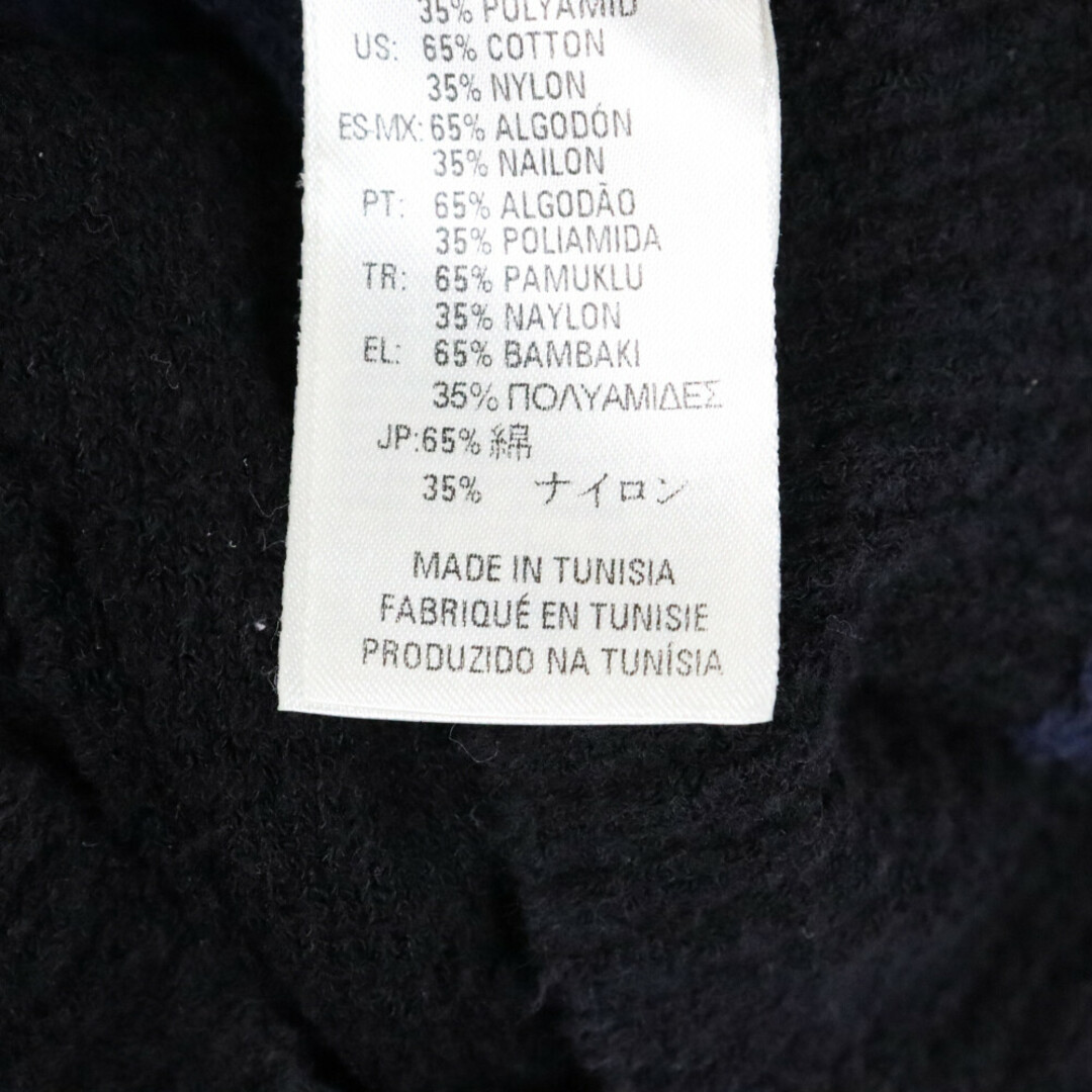 DIESEL(ディーゼル)のDIESEL ディーゼル パイル地 ボーダー ニット セーター ブラック/ブルー メンズのトップス(ニット/セーター)の商品写真