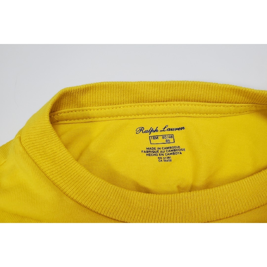Ralph Lauren(ラルフローレン)のRalph Lauren☆ポロシャツ&Tシャツ 2枚セット(黄色、ボーダー) キッズ/ベビー/マタニティのベビー服(~85cm)(Ｔシャツ)の商品写真