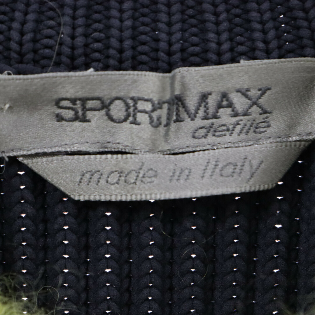 SPORTMAX スポーツマックス バイカラー クルーネック ニットセーター イエロー/ネイビー 23661486600 メンズのトップス(ニット/セーター)の商品写真