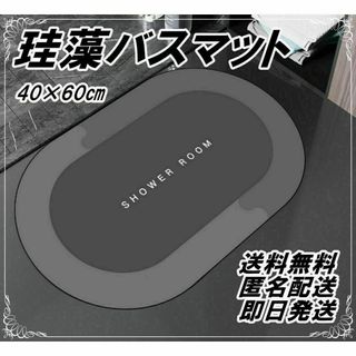 珪藻土バスマット 浴室 北欧風 カーペット 脱衣所 洗面所 浴室 おしゃれ 灰(バスマット)