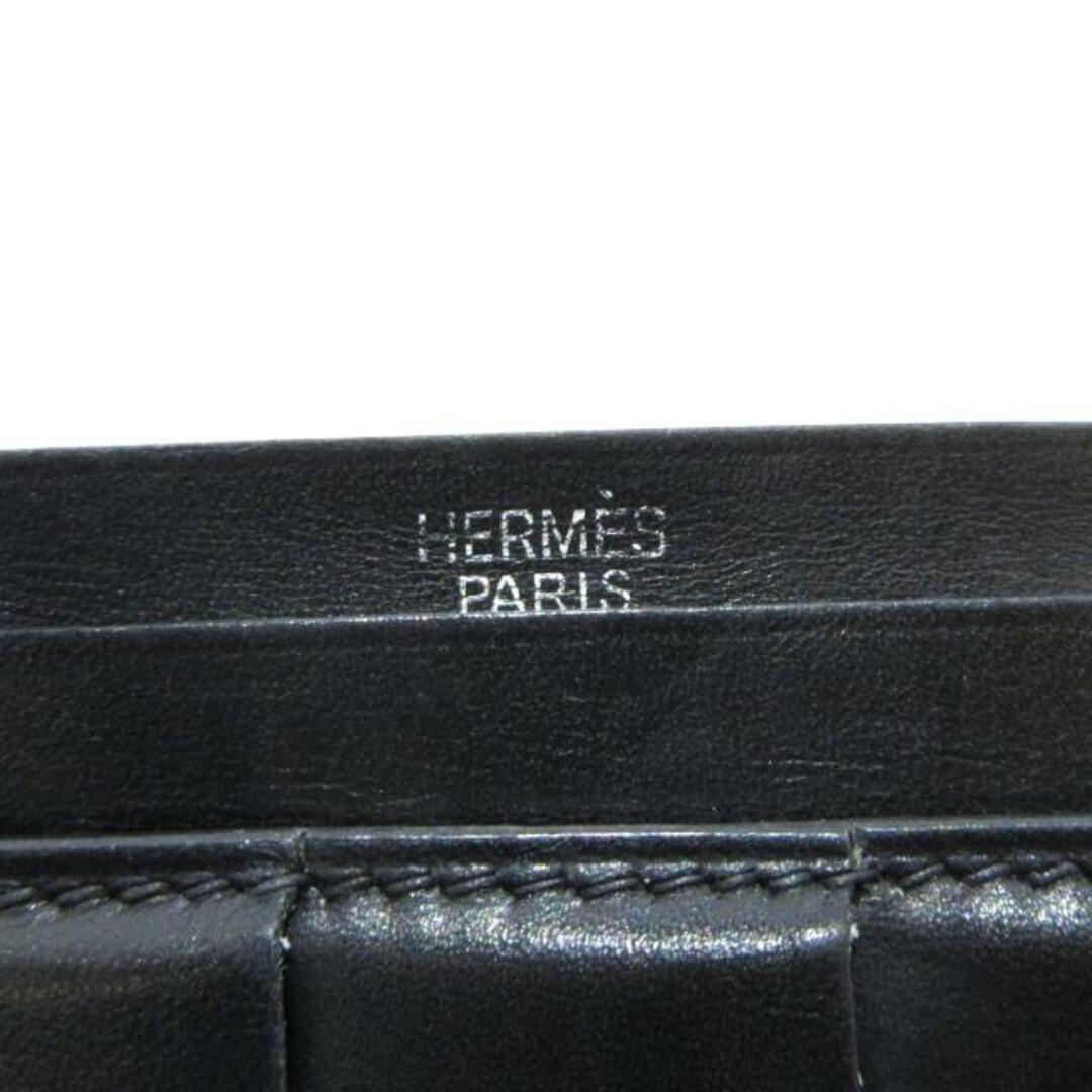 Hermes(エルメス)のHERMES(エルメス) 長財布 ベアン 黒 新型金具/シルバー金具 ボックスカーフ レディースのファッション小物(財布)の商品写真