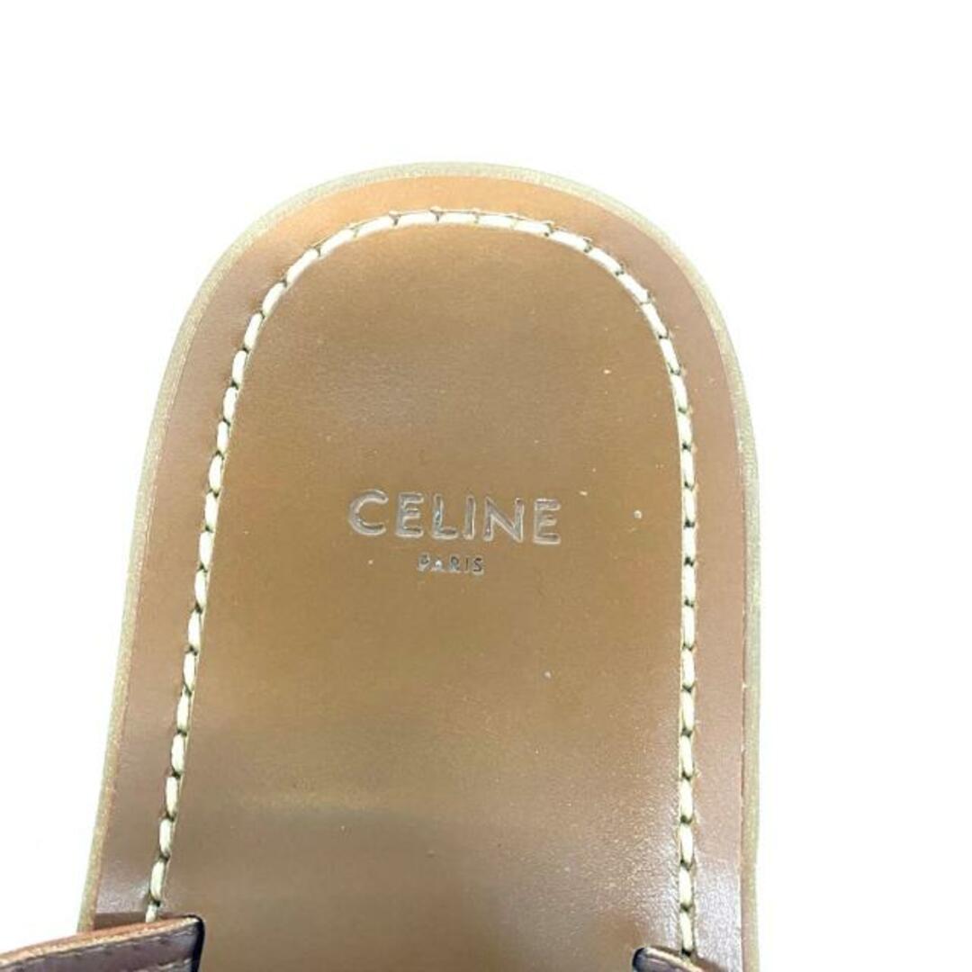 celine(セリーヌ)のCELINE(セリーヌ) サンダル 37 レディース トリオンフ ブラウン レザー レディースの靴/シューズ(サンダル)の商品写真