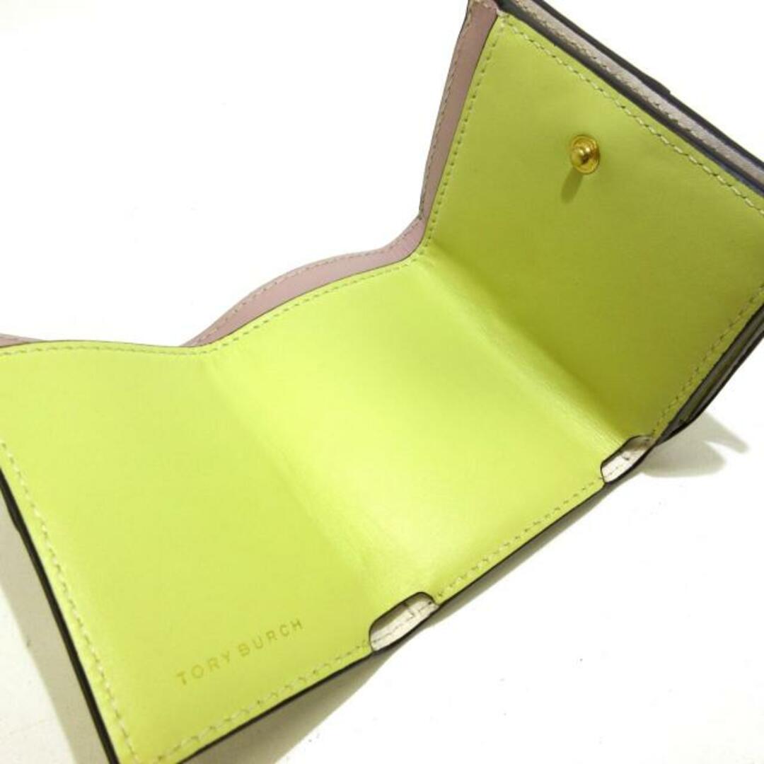 Tory Burch(トリーバーチ)のTORY BURCH(トリーバーチ) 3つ折り財布美品  - アイボリー×ピンク×ブラウン レザー レディースのファッション小物(財布)の商品写真