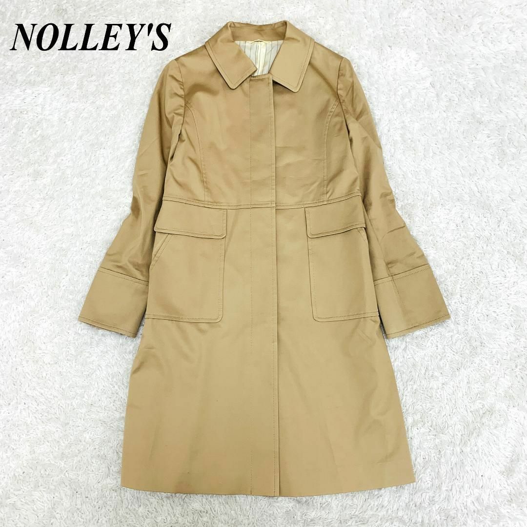 NOLLEY'S(ノーリーズ)のノーリーズ トレンチコート 比翼仕立て S相当 36 ベージュ レディースのジャケット/アウター(トレンチコート)の商品写真