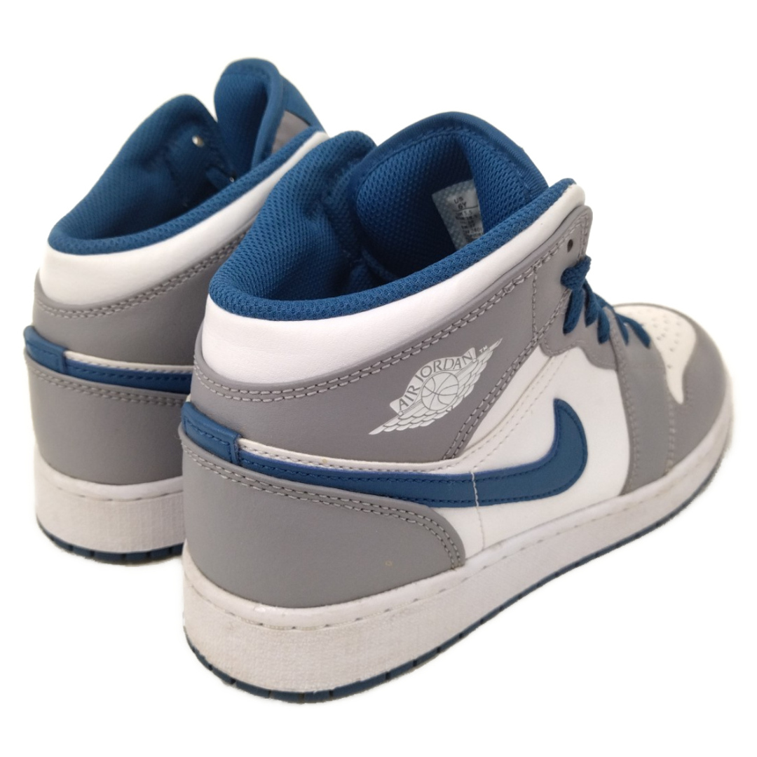 NIKE(ナイキ)のNIKE ナイキ GS AIR JORDAN1 MID エアジョーダン1 ハイカットスニーカー DQ8423-014 US6Y/24cm ホワイト/ブルー レディース レディースの靴/シューズ(スニーカー)の商品写真