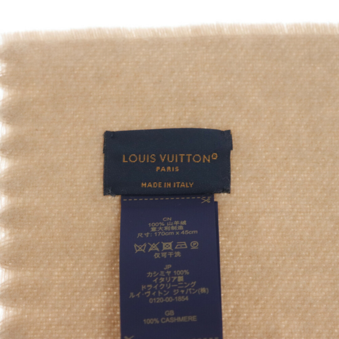 LOUIS VUITTON(ルイヴィトン)のLOUIS VUITTON ルイヴィトン マフラー レイキャビック ロゴ リバーシブル カシミヤマフラー M78123 ベージュ メンズのファッション小物(マフラー)の商品写真