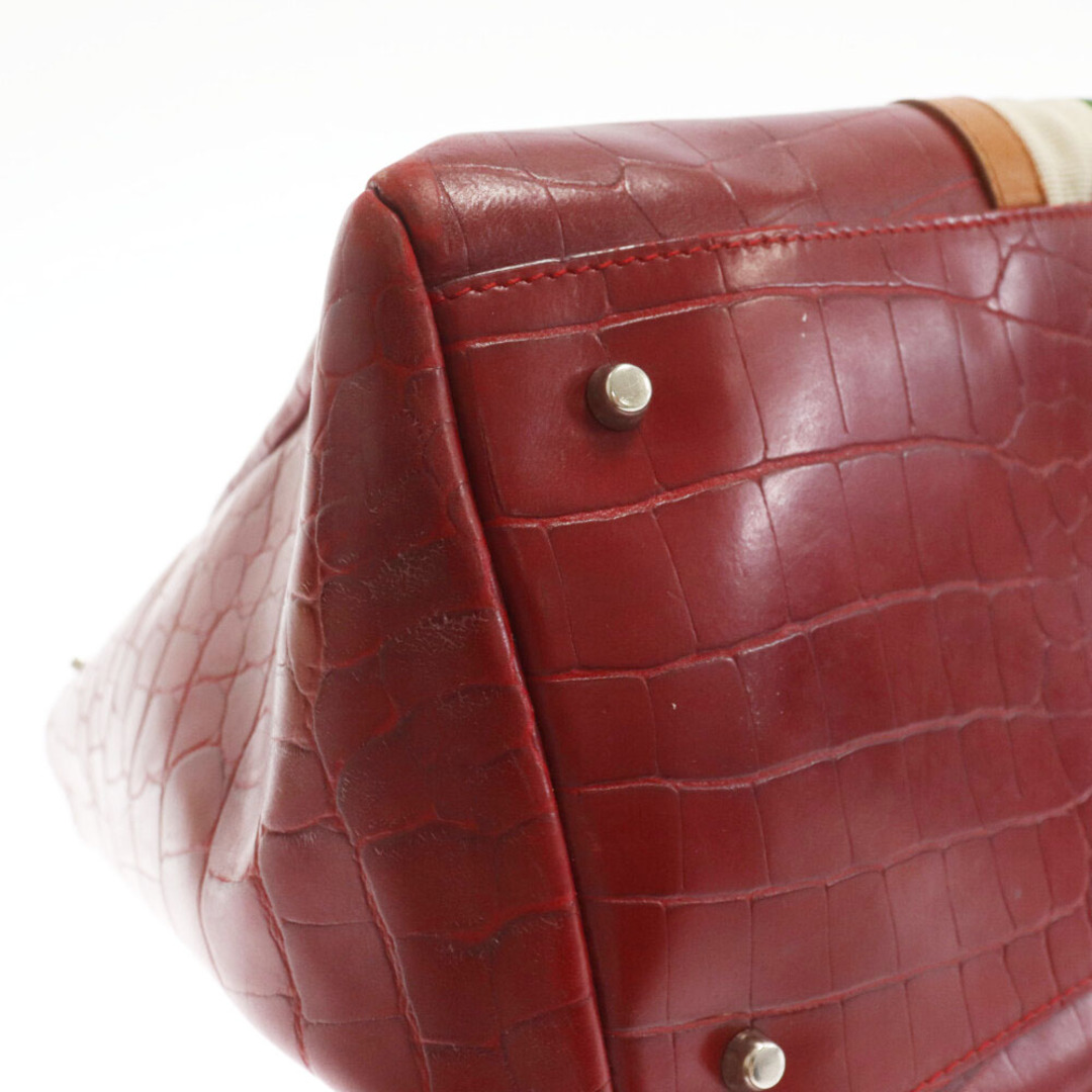 Furla(フルラ)のFURLA フルラ クロコ型押し切替レザートートバッグ レッド メンズのバッグ(トートバッグ)の商品写真