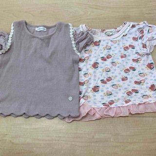 キムラタン - 女の子✨　110 半袖Tシャツ　2枚組　mamaraku ウズランド