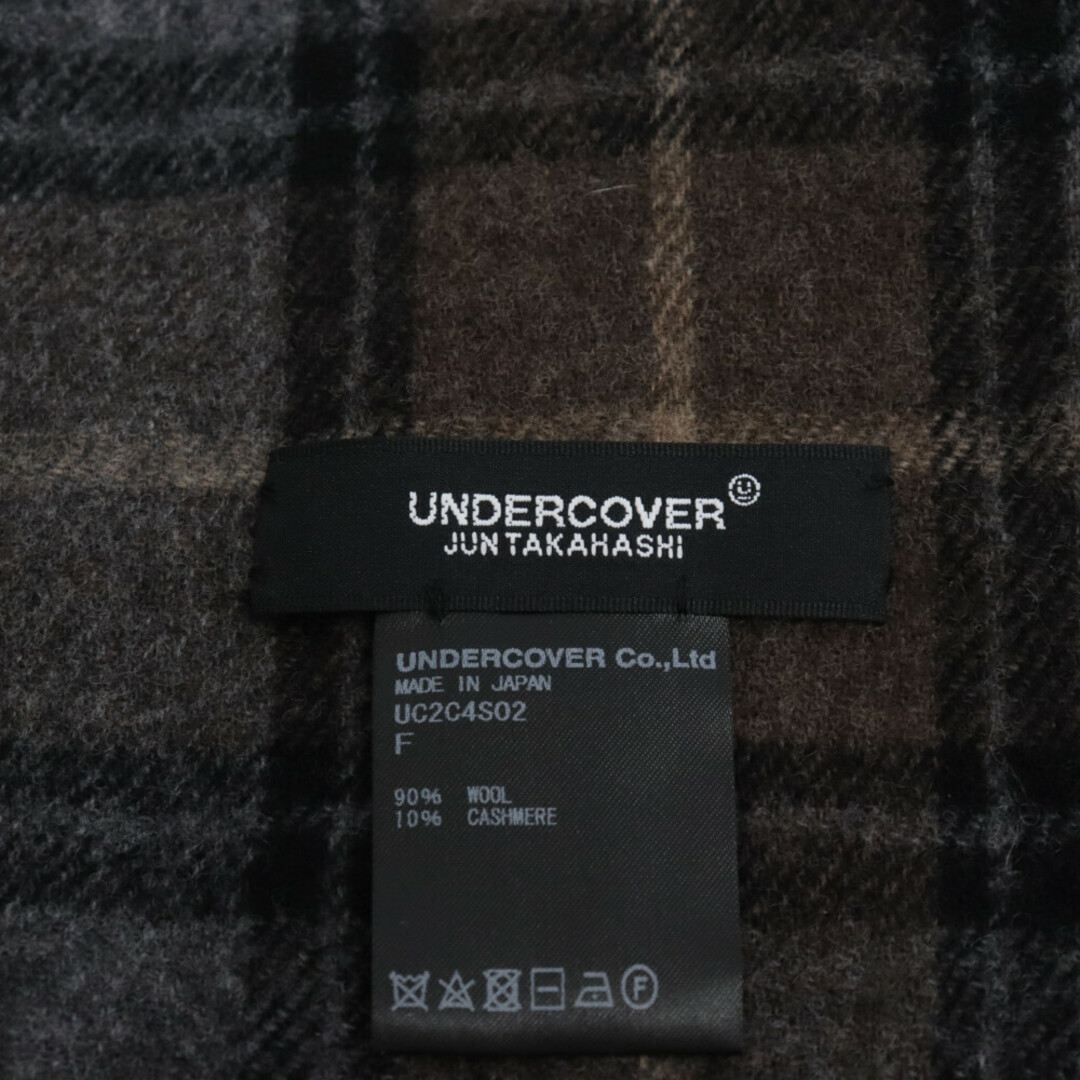 UNDERCOVER(アンダーカバー)のUNDERCOVER アンダーカバー 23AW カシミヤ混チェックストール グレー UC2C4S02 メンズのファッション小物(ストール)の商品写真