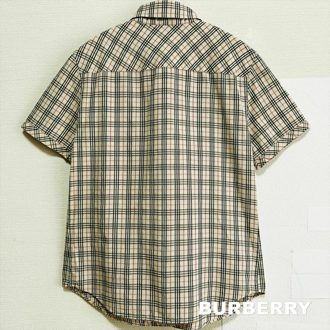 BURBERRY BLUE LABEL(バーバリーブルーレーベル)の【BURBERRY】BLUE LABEL 刺繍ロゴ ノバチェック総柄 シャツ レディースのトップス(シャツ/ブラウス(半袖/袖なし))の商品写真