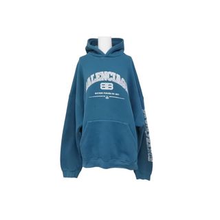 バレンシアガ(Balenciaga)のBALENCIAGA バレンシアガ ワイドフィットプルオーバーパーカー サイズ3 グリーン 674986 TLVJ2 美品 中古 63712(パーカー)