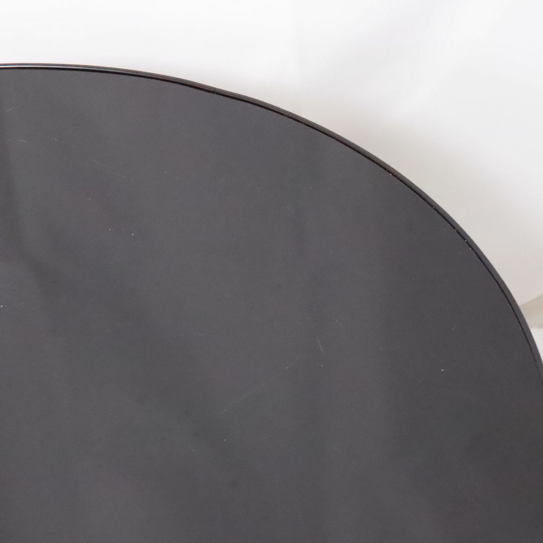 ●●● 不二貿易　カラー丸テーブル　折りたたみテーブル　ブラック　④ インテリア/住まい/日用品の机/テーブル(折たたみテーブル)の商品写真