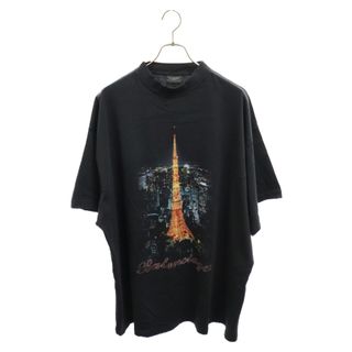 バレンシアガ(Balenciaga)のBALENCIAGA バレンシアガ 24SS GINZA OPEN LIMITED TOKYO TEE 787349 TQV75 銀座店オープン記念 オーバーサイズ 東京 クルーネック 半袖Tシャツ ブラック(Tシャツ/カットソー(半袖/袖なし))