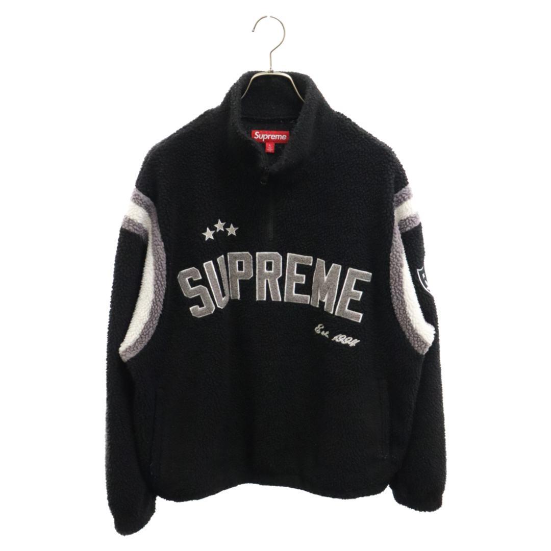 Supreme(シュプリーム)のSUPREME シュプリーム 23AW Arc Half Zip Fleece Pullover アーチロゴハーフジップフリースプルオーバージャケット ブラック メンズのジャケット/アウター(フライトジャケット)の商品写真