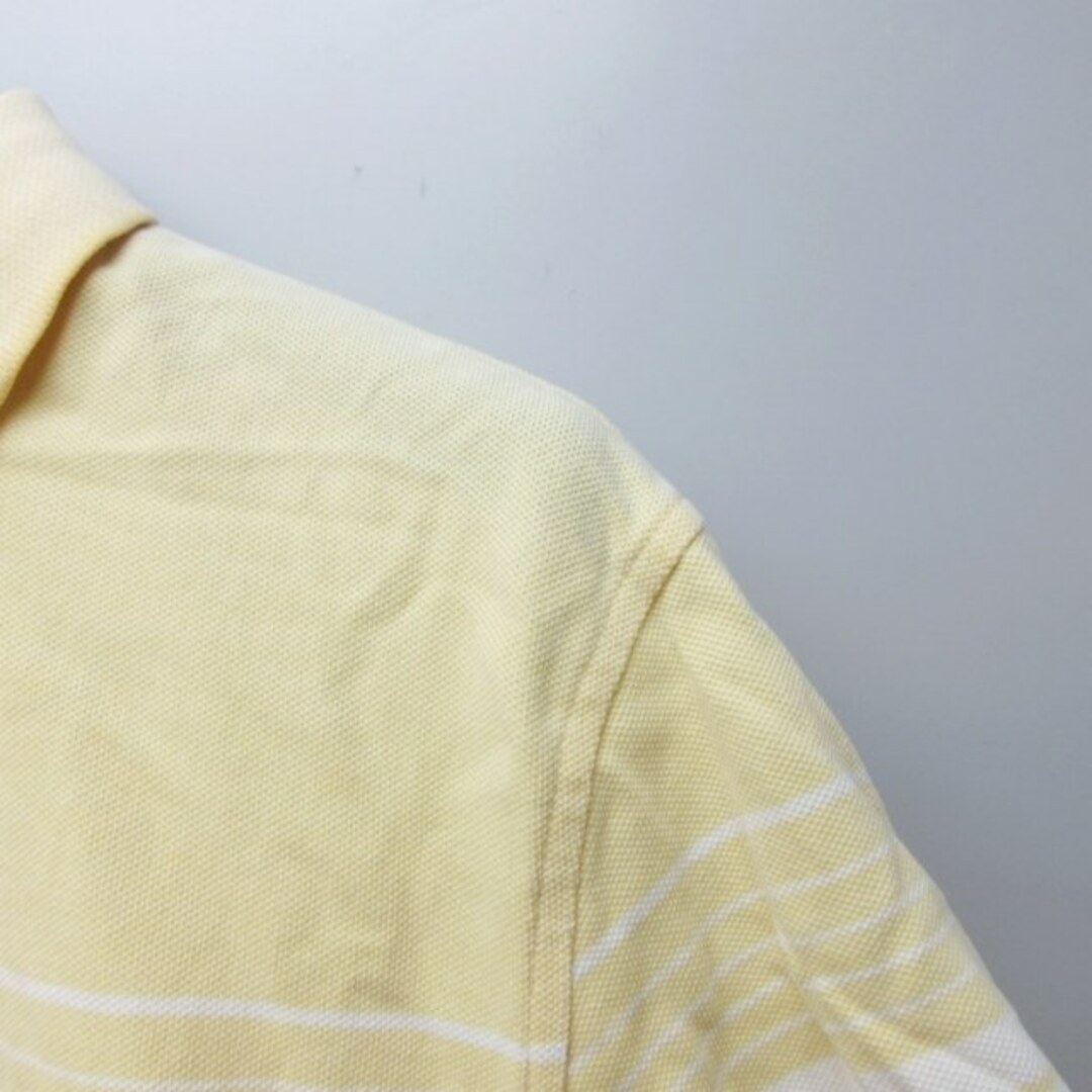 TOMMY HILFIGER(トミーヒルフィガー)のトミーヒルフィガー ポロシャツ 半袖 ロゴ ワンポイント ボーダー 黄 M メンズのトップス(ポロシャツ)の商品写真