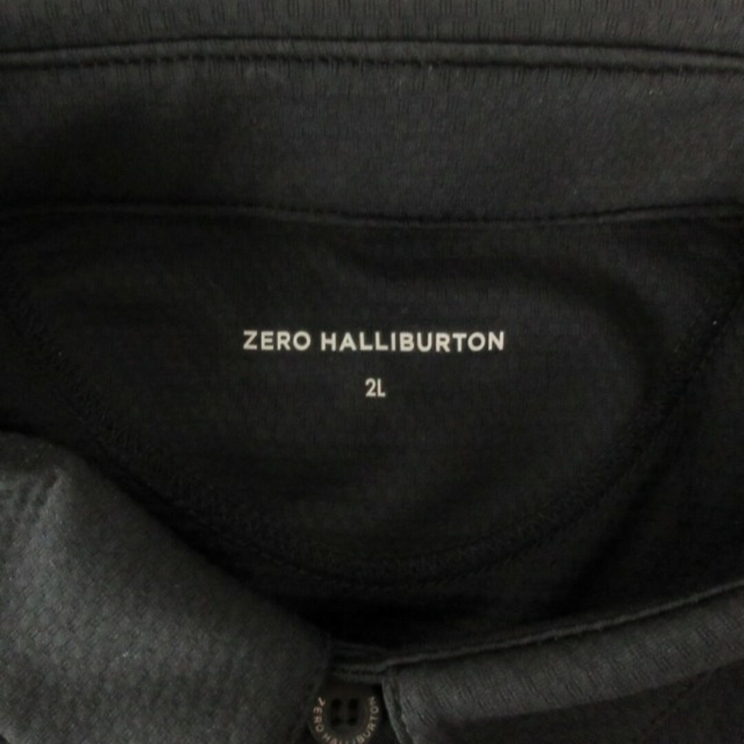 ZERO HALLIBURTON(ゼロハリバートン)のゼロハリバートン 美品 大きいサイズ ポロシャツ ゴルフウェア 半袖 黒 2L スポーツ/アウトドアのゴルフ(ウエア)の商品写真