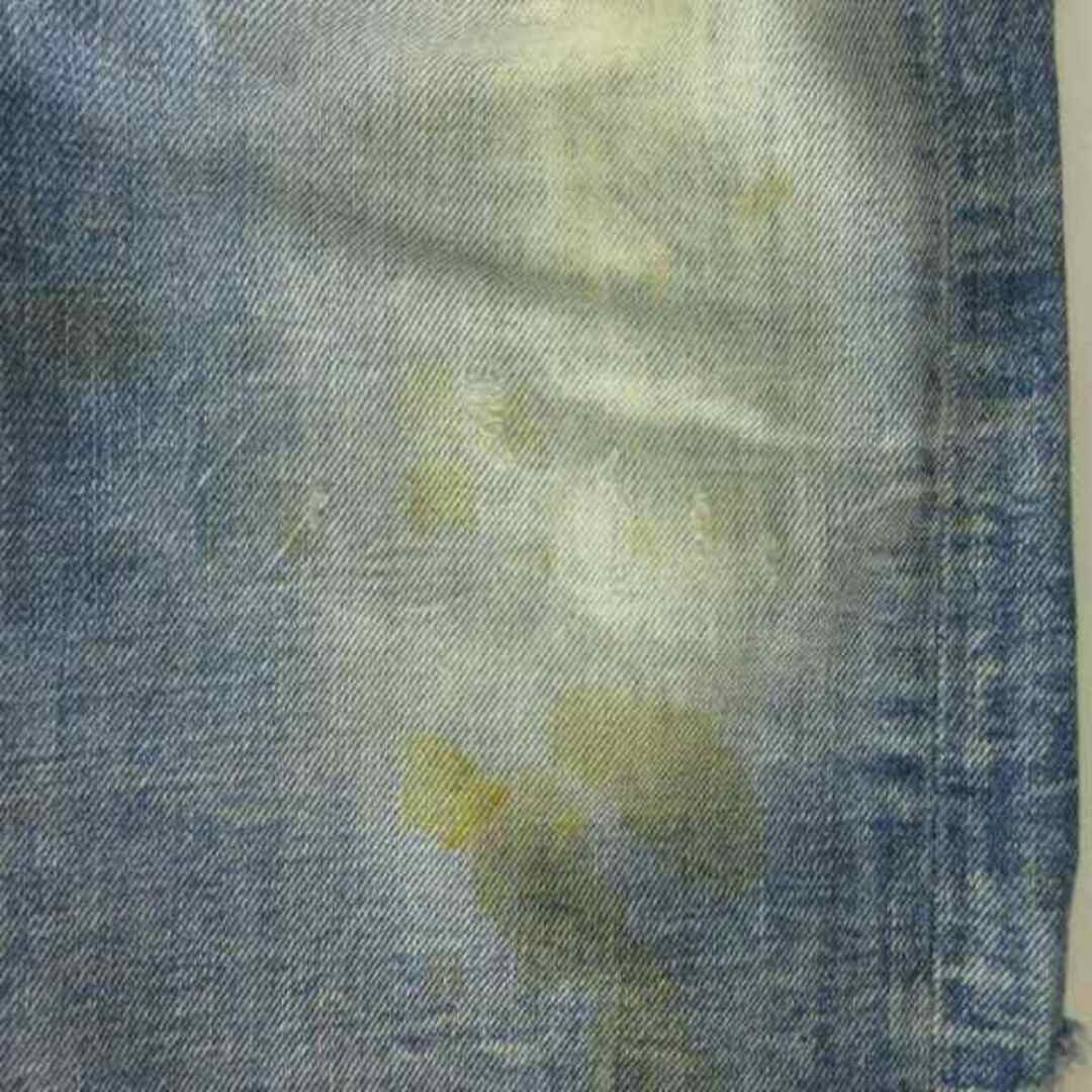 DIESEL(ディーゼル)のディーゼル デニムパンツ ダメージ加工 尻ポケット 刺繍 青 W31 L32 メンズのパンツ(デニム/ジーンズ)の商品写真