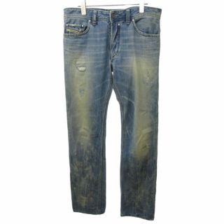 ディーゼル(DIESEL)のディーゼル デニムパンツ ジーンズ ダメージ加工 テーパード 青 W31 L32(デニム/ジーンズ)