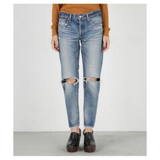 マウジー(moussy)のMOUSSY MV Ashton Tapered クラッシュ ダメージ24(デニム/ジーンズ)