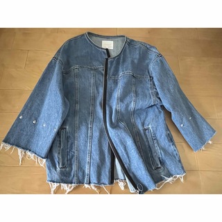 ザラ(ZARA)のZARA Gジャン　切りっぱなし　Mサイズ(Gジャン/デニムジャケット)