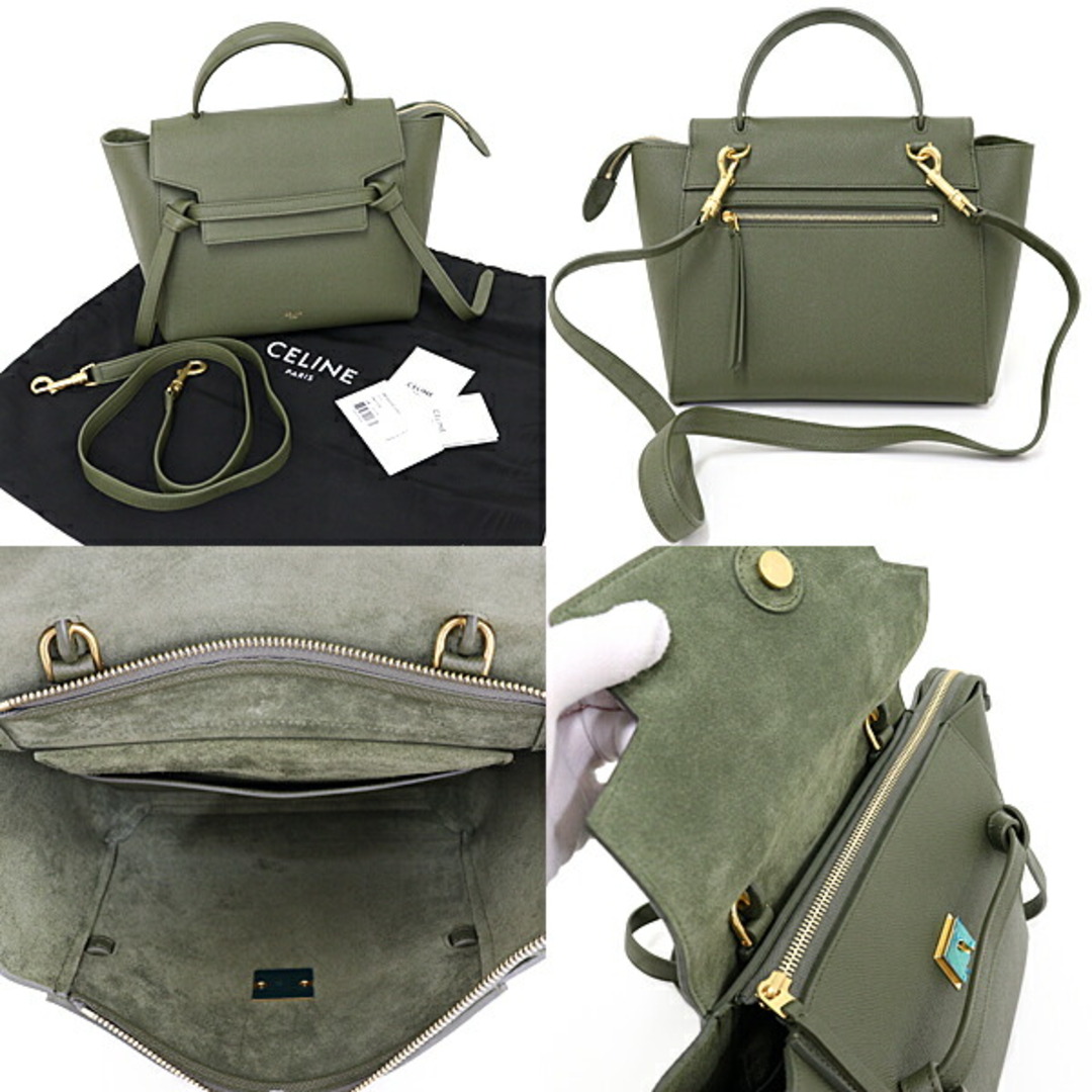 celine(セリーヌ)のセリーヌ CELINE マイクロ ベルトバッグ 2WAY ハンドバッグ ショルダーバッグ 189153ZVA.31DO MICRO DARK OLIVE 未使用品 レディースのバッグ(その他)の商品写真