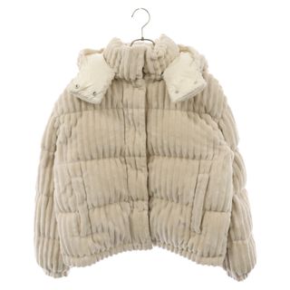 モンクレール(MONCLER)のMONCLER モンクレール DAOS JACKET ベロアダウンジャケット ショートジャケット G20931A00104 ベージュ レディース(ダウンジャケット)