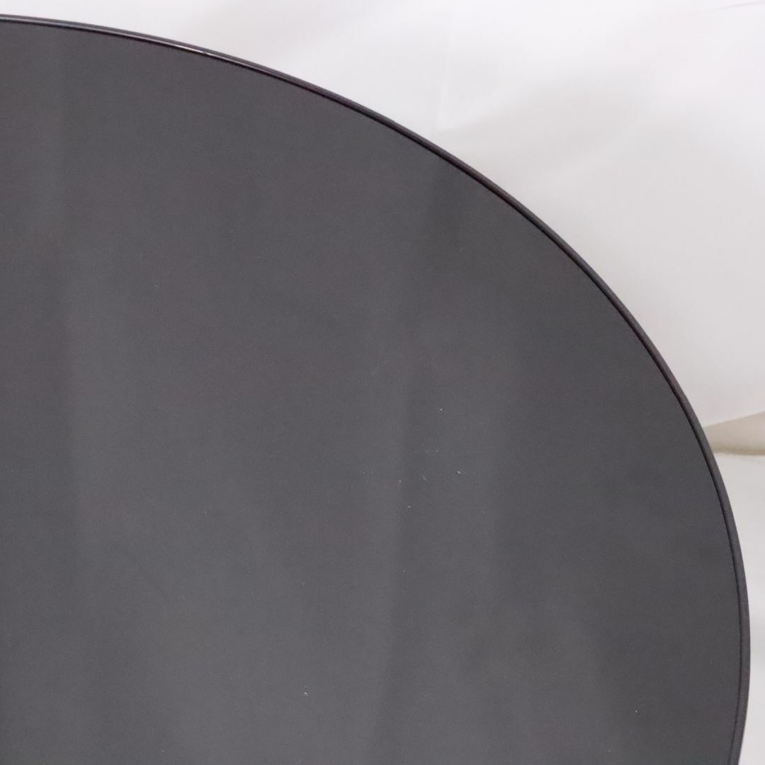 ●●● 不二貿易　カラー丸テーブル　折りたたみテーブル　ブラック　⑥ インテリア/住まい/日用品の机/テーブル(折たたみテーブル)の商品写真