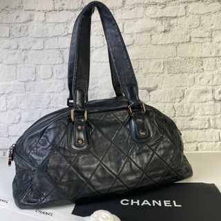 シャネル(CHANEL)のシャネル マトラッセ ボストン型 ラムスキン ハンドバッグ 黒B-0142(ハンドバッグ)