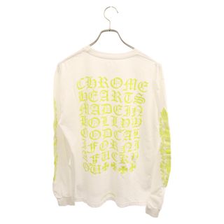 クロムハーツ(Chrome Hearts)のCHROME HEARTS クロムハーツ Neon Back Print L/S Tee ネオンバックプリント 長袖Tシャツ ホワイト/イエロー(Tシャツ/カットソー(七分/長袖))