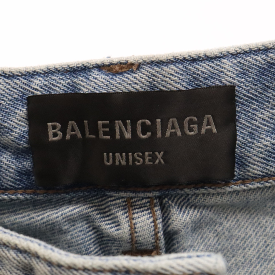 Balenciaga(バレンシアガ)のBALENCIAGA バレンシアガ 23AW ダメージ加工バギーデニムパンツ インディゴ 745213 TDW14 メンズのパンツ(デニム/ジーンズ)の商品写真