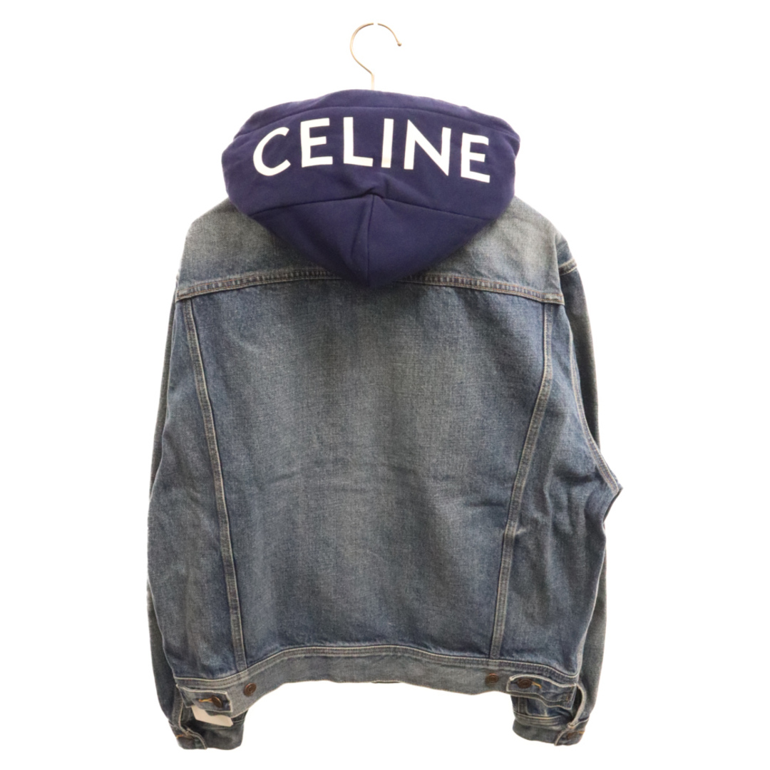 celine(セリーヌ)のCELINE セリーヌ 22AW ウォッシュデニムフードロゴデニムジャケット インディゴ 2Q550930F メンズのジャケット/アウター(Gジャン/デニムジャケット)の商品写真