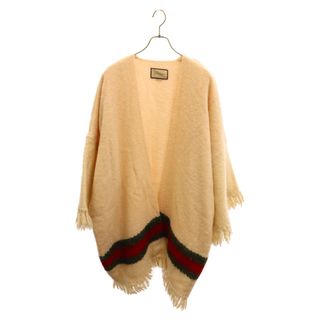 グッチ(Gucci)のGUCCI グッチ Fringe Mohair Cardigan モヘア混 オーバーサイズ フリンジカーディガン レディース アイボリー 676400 ZAH9L(カーディガン)