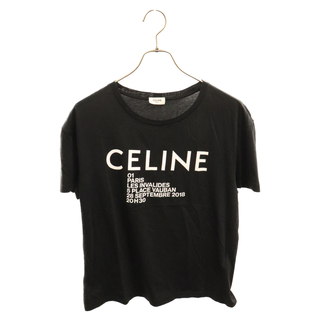 CELINE セリーヌ 19SS Logo Tee ロゴプリント 半袖Tシャツ ブラック X008375E
