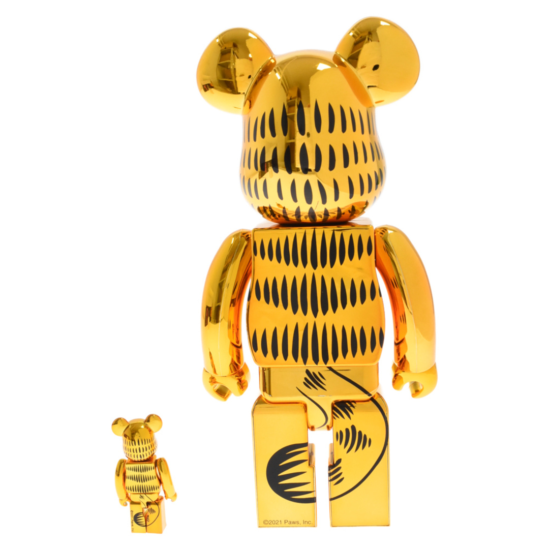 MEDICOM TOY(メディコムトイ)のMEDICOM TOY メディコムトイ BE@RBRICK Garfield Gold Chrome 100% & 400% ベアブリック ガーフィールド ゴールドクローム フィギュア イエロー エンタメ/ホビーのフィギュア(その他)の商品写真