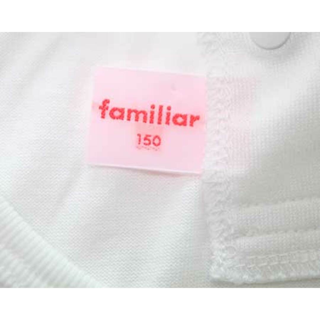 familiar(ファミリア)の【夏物 新入荷!】〓ファミリア/familiar〓150cm 半袖Tシャツ/半袖カットソー 白【中古】 子供服 キッズ kids  ジュニア  女の子  夏 tops 015042 キッズ/ベビー/マタニティのキッズ服女の子用(90cm~)(Tシャツ/カットソー)の商品写真