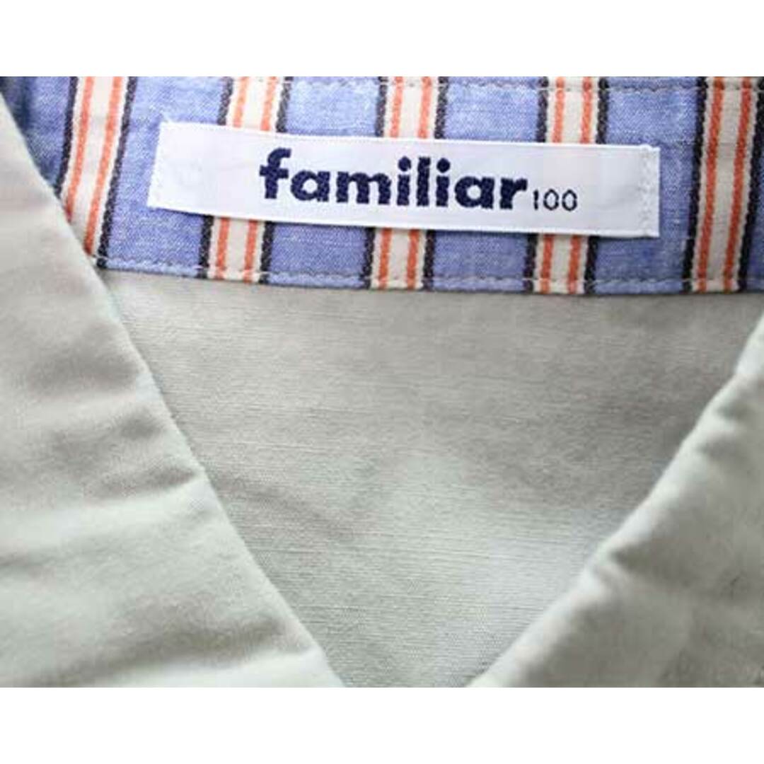 familiar(ファミリア)の【夏物 新入荷!】〓ファミリア/familiar〓100cm 半袖シャツ ベージュ【中古】 子供服 キッズ kids   女の子  夏 tops 015042 キッズ/ベビー/マタニティのキッズ服女の子用(90cm~)(Tシャツ/カットソー)の商品写真