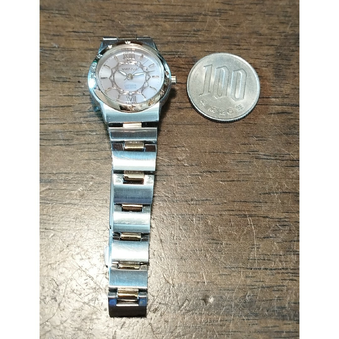 CITIZEN(シチズン)のAE48　シチズン・ウィッカ　ソーラー時計　稼働品　パープル文字盤 レディースのファッション小物(腕時計)の商品写真