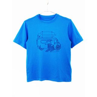 【夏物 新入荷!】[パタゴニア/Patagonia]130cm ボーイズキャプリーンシルクウエイトT/半袖Tシャツ/半袖カットソー  ブルー アウトドア キャンプ【中古】子供服 キッズ kids 男の子 女の子 夏 tops 015042