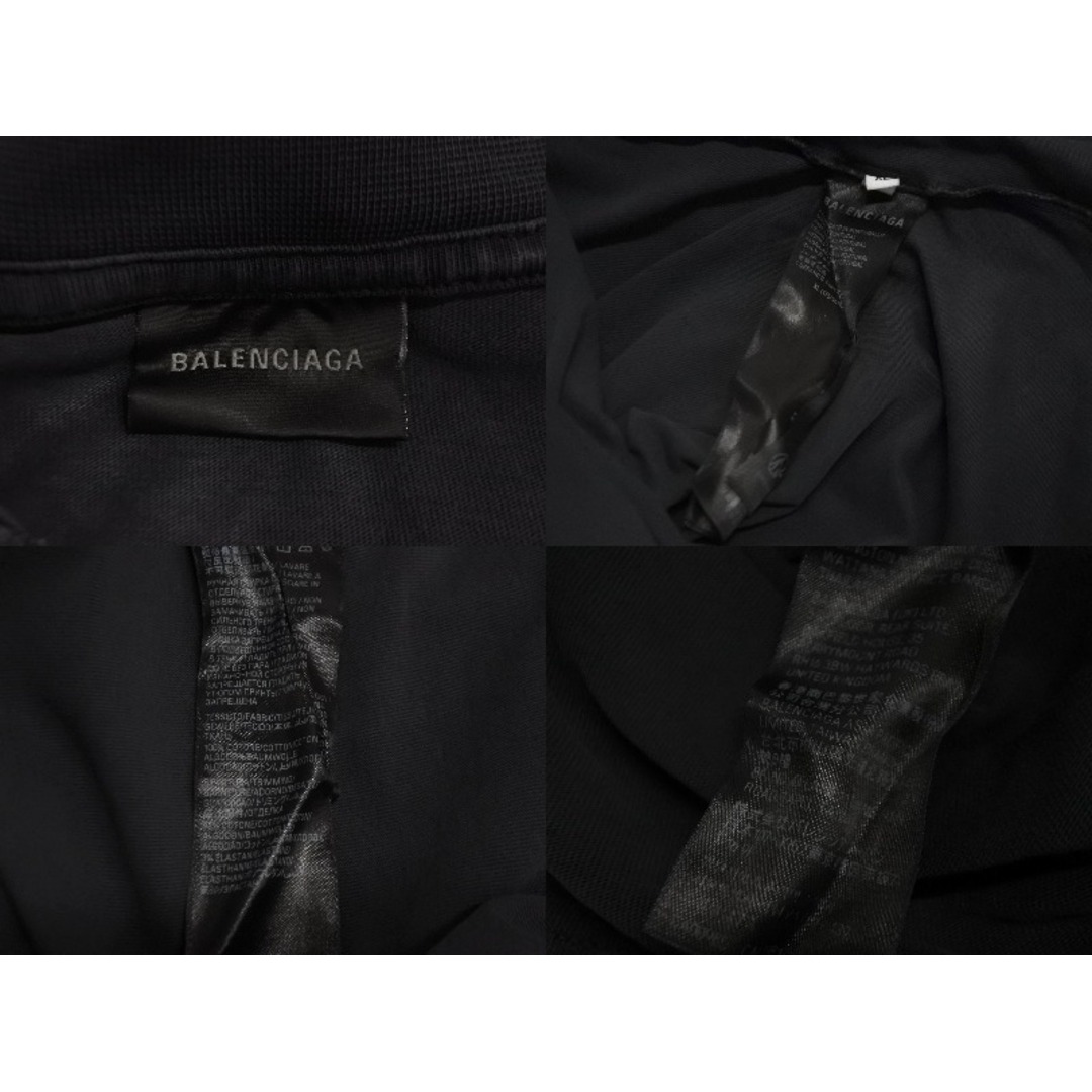 Balenciaga(バレンシアガ)の極美品 BALENCIAGA バレンシアガ TAPE TYPEＴシャツ サイズXL 739784TOVA91055 ブラック コットン プリント ロゴ 中古 63082 レディースのトップス(Tシャツ(半袖/袖なし))の商品写真
