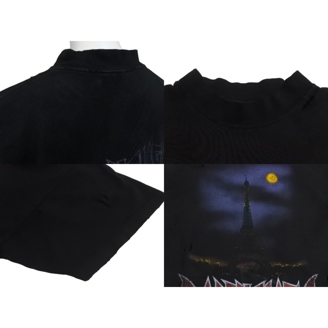 Balenciaga(バレンシアガ)の新品同様 BALENCIAGA バレンシアガ PARIS MOON 半袖Ｔシャツ サイズ1 クラッシュ加工 739028TOVE41055 ブラック 中古 57141 レディースのトップス(Tシャツ(半袖/袖なし))の商品写真