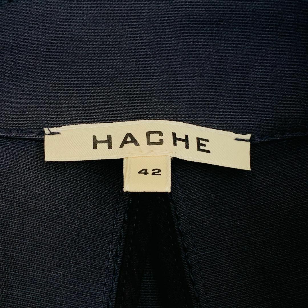 HACHE(アッシュ)のアッシュ   HACHE 七分袖アウター  コート  XL(LL) 42 ブルー レディースのジャケット/アウター(スプリングコート)の商品写真