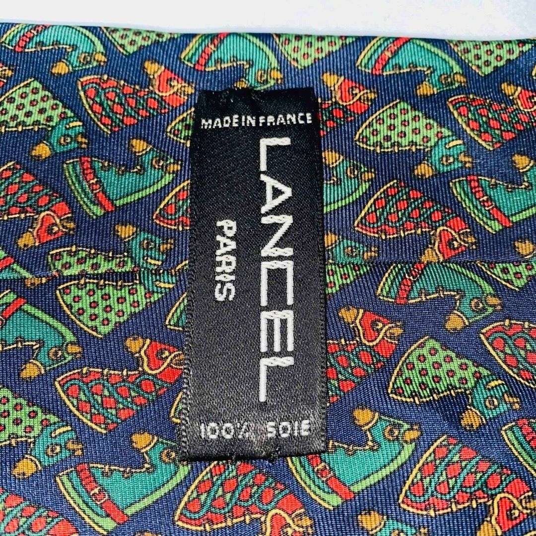 LANCEL(ランセル)のLANCEL ランセル　シルクネクタイ　高級　フランス製　PARIS ネイビー メンズのファッション小物(ネクタイ)の商品写真