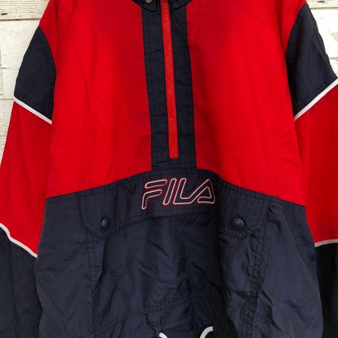 FILA(フィラ)の【k6402】希少ユーロ古着90sフィラ刺繍ロゴアノラックプルオーバージャケット その他のその他(その他)の商品写真