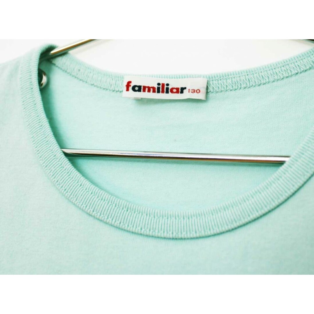 familiar(ファミリア)の【夏物 新入荷!】[ファミリア/familiar]130cm 半袖Tシャツ/半袖カットソー エメラルドグリーン【中古】子供服 キッズ kids 女の子 夏 tops 015042 キッズ/ベビー/マタニティのキッズ服女の子用(90cm~)(Tシャツ/カットソー)の商品写真