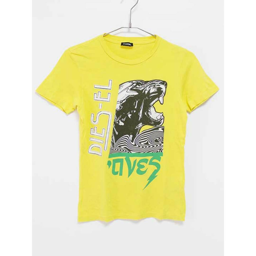 DIESEL(ディーゼル)の【夏物 新入荷!】‡ディーゼルキッズ/DIESEL kids‡150cm 半袖Tシャツ/半袖カットソー 黄色【中古】子供服 キッズ kids ジュニア 男の子 夏 tops 415042 キッズ/ベビー/マタニティのキッズ服女の子用(90cm~)(Tシャツ/カットソー)の商品写真