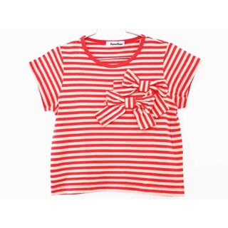 ファミリア(familiar)の【夏物 新入荷!】[ファミリア/familiar]110cm 半袖Tシャツ/半袖カットソー ピンク×白【中古】子供服 キッズ kids 女の子 夏 tops 015042(Tシャツ/カットソー)