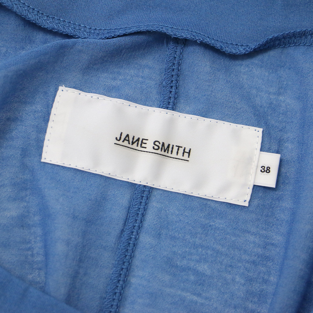 JANE SMITH(ジェーンスミス)の美品 JANE SMITH ジェーンスミス ブルー プルオーバー 38(M) 24春夏 シアー ワイドネック 長袖 トップス カットソー シンプル カジュアル 大人 きれいめ 【レディース】【中古】 レディースのトップス(カットソー(長袖/七分))の商品写真